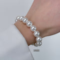 Australian South Sea Pearl Bracelet - 8-9mm White Pearl Elastic Bracelet for Women - Premium Gift Ideas | AURUM WAVE
