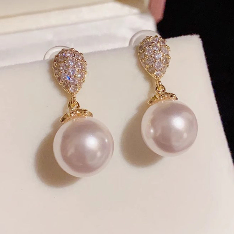 French Droplet Pearl Earrings - Water Drop Pearl Earrings for Women - Elegant Vintage Gift Jewelry | AURUM WAVE