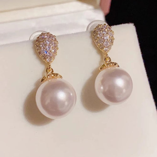 French Droplet Pearl Earrings - Water Drop Pearl Earrings for Women - Elegant Vintage Gift Jewelry | AURUM WAVE