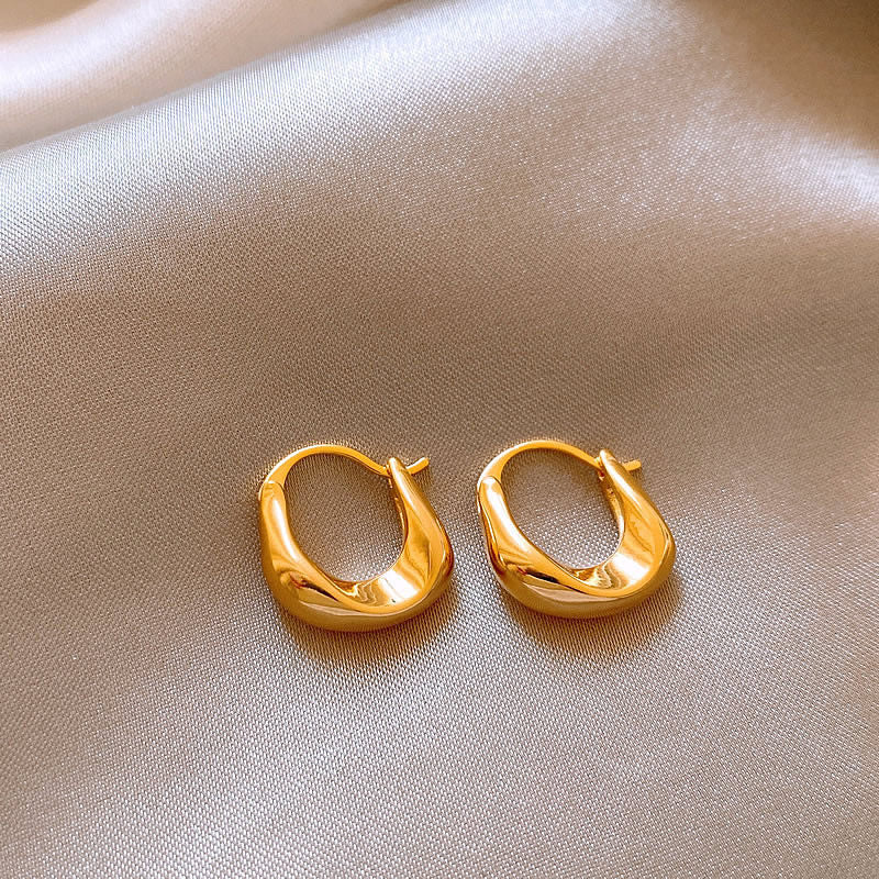Asymmetric Open Hoop Earrings - Gold Geometric Irregular Hoops for Women - Trendy Party Statement Jewelry | AURUM WAVE