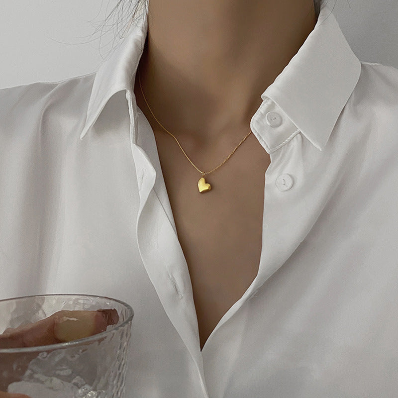Gold Heart Pendant Necklace - 2026 New Titanium Steel Chain for Women - Romantic Gift Valentine Jewelry | AURUM WAVE