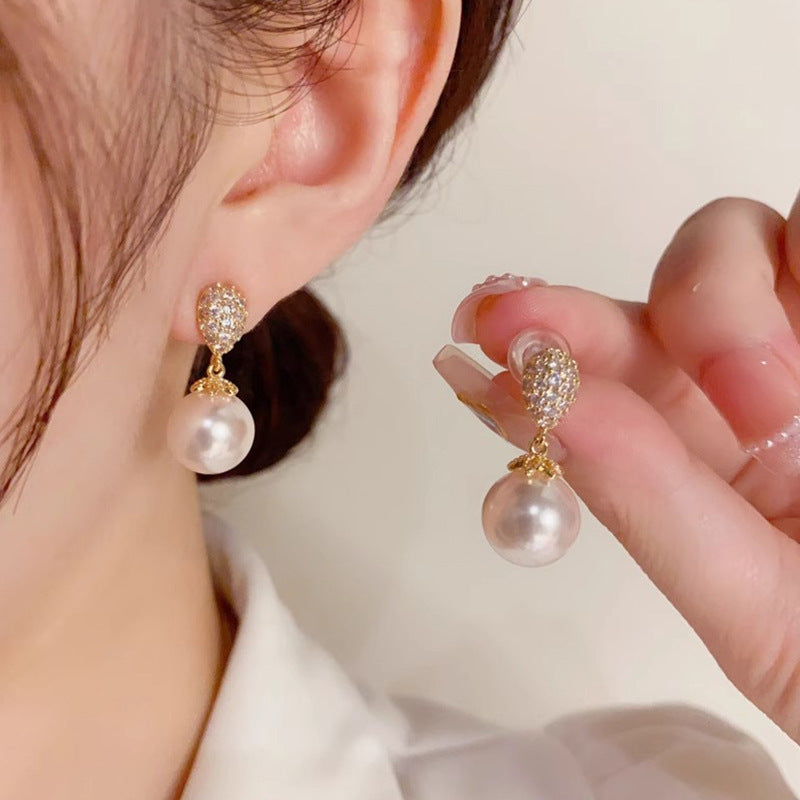 French Droplet Pearl Earrings - Water Drop Pearl Earrings for Women - Elegant Vintage Gift Jewelry | AURUM WAVE