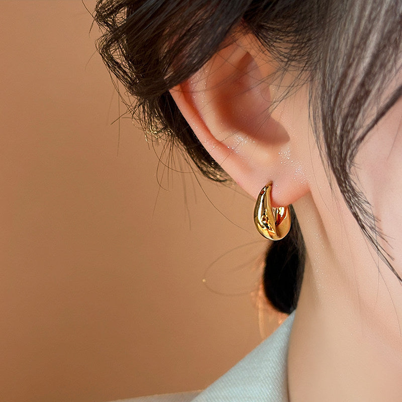 Asymmetric Open Hoop Earrings - Gold Geometric Irregular Hoops for Women - Trendy Party Statement Jewelry | AURUM WAVE