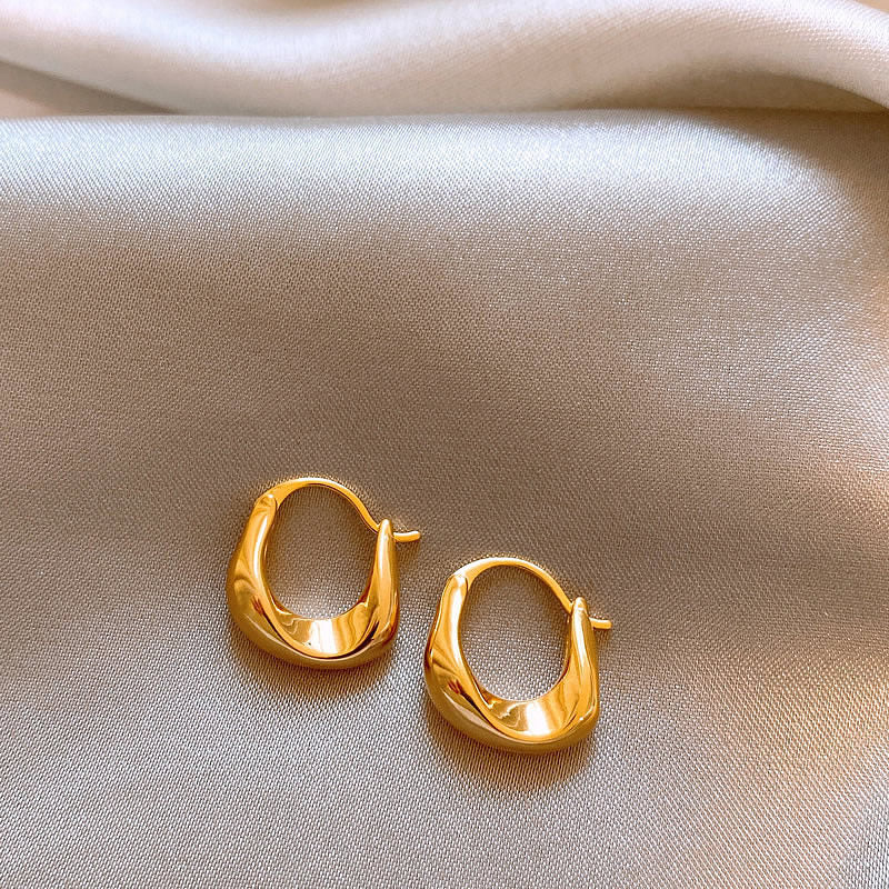 Asymmetric Open Hoop Earrings - Gold Geometric Irregular Hoops for Women - Trendy Party Statement Jewelry | AURUM WAVE