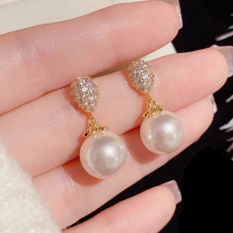 French Droplet Pearl Earrings - Water Drop Pearl Earrings for Women - Elegant Vintage Gift Jewelry | AURUM WAVE