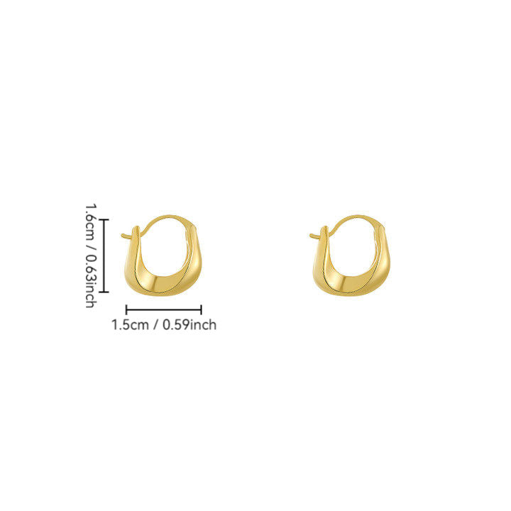 Asymmetric Open Hoop Earrings - Gold Geometric Irregular Hoops for Women - Trendy Party Statement Jewelry | AURUM WAVE