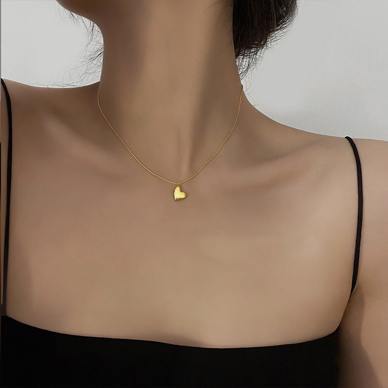 Gold Heart Pendant Necklace - 2026 New Titanium Steel Chain for Women - Romantic Gift Valentine Jewelry | AURUM WAVE
