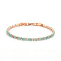 Square Prong Zircon Chain Bracelet - Geometric Crystal Chain for Women - Party Wedding Jewelry | AURUM WAVE