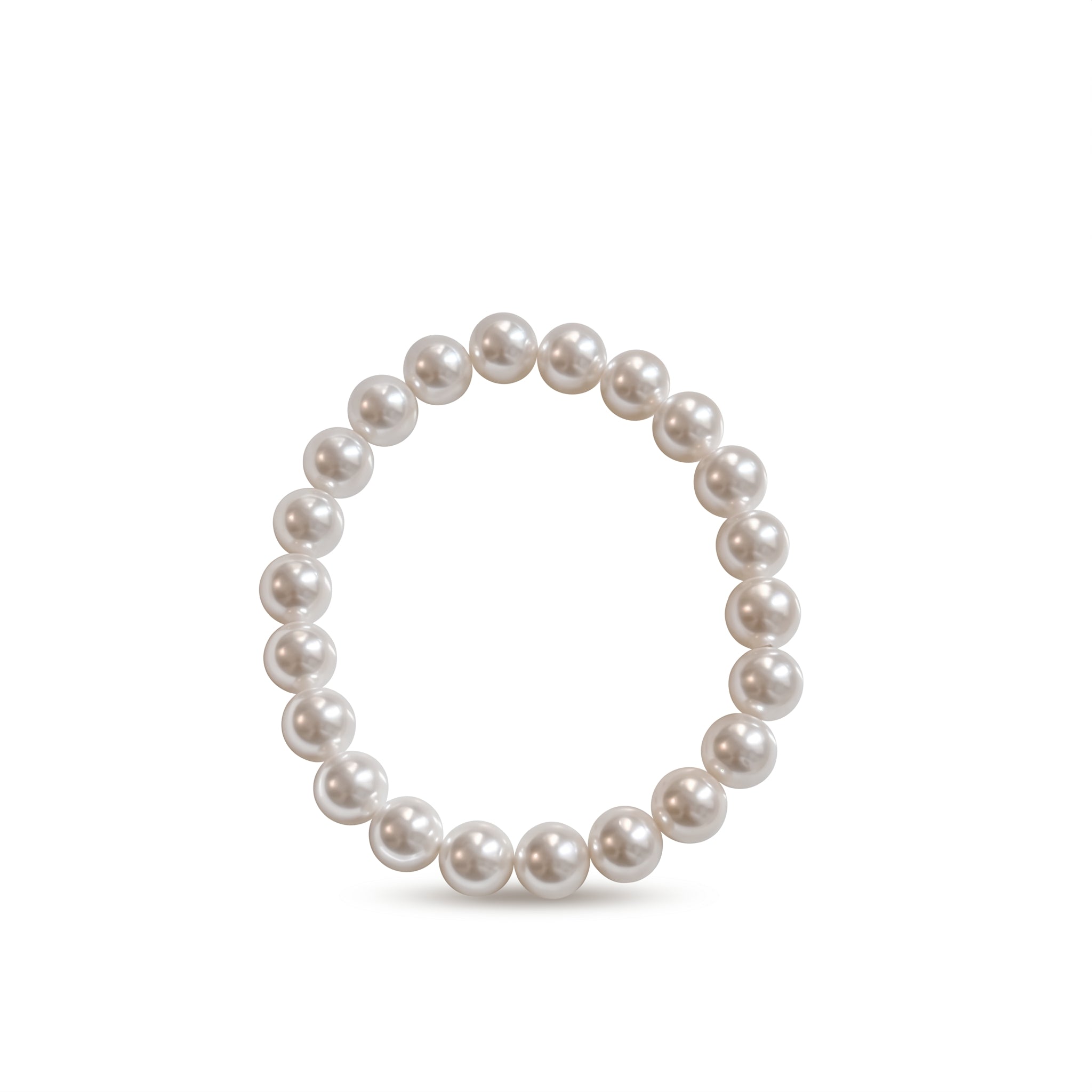 Australian South Sea Pearl Bracelet - 8-9mm White Pearl Elastic Bracelet for Women - Premium Gift Ideas | AURUM WAVE