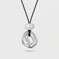 Organic Oval Pendant Necklace - Adjustable Sliding Chain for Women - Minimalist Gift Jewelry | AURUM WAVE
