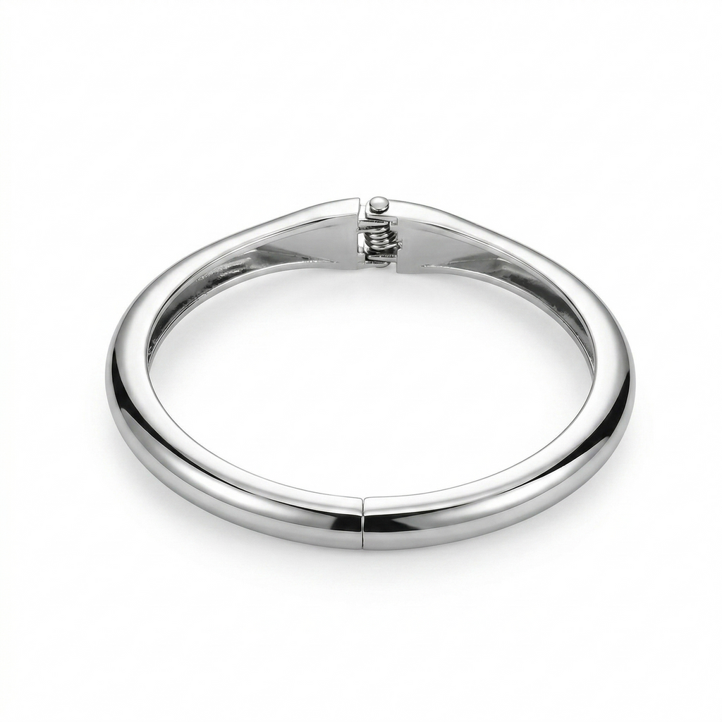 Luxury Silver Bar Cuff Bracelet - High-End Minimalist Statement Piece for Women - Brushed Steel Elegant Jewelry | AURUM WAVE