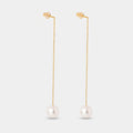 Long Chain Pearl Drop Earrings - Elegant Tassel Pearl Earrings for Women - Vintage Party Jewelry | AURUM WAVE