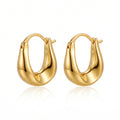 Asymmetric Open Hoop Earrings - Gold Geometric Irregular Hoops for Women - Trendy Party Statement Jewelry | AURUM WAVE