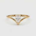 V-Shape Zircon Droplet Ring - Sparkling Geometric Statement Ring for Women - Party Wedding Jewelry | AURUM WAVE