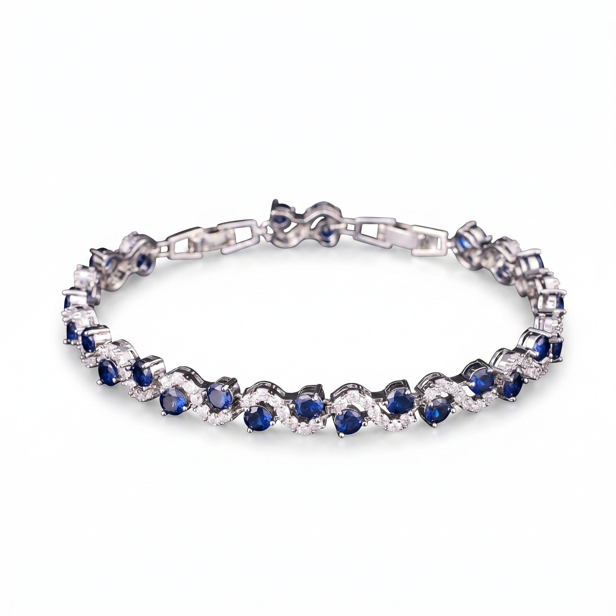 Luxury Zircon Wave Bracelet - Sculptural Crystal Wave Bangle for Women - Elegant Party Jewelry | AURUM WAVE