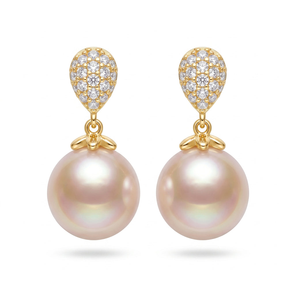 French Droplet Pearl Earrings - Water Drop Pearl Earrings for Women - Elegant Vintage Gift Jewelry | AURUM WAVE